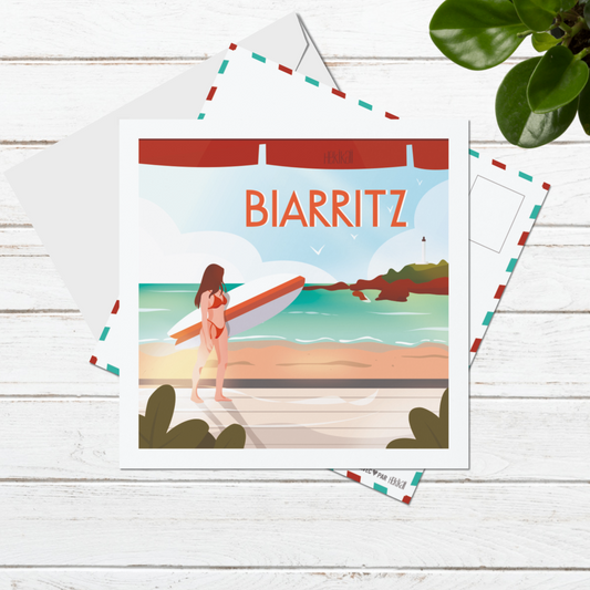 Biarritz - Surf - Grande Plage - Carte Postale